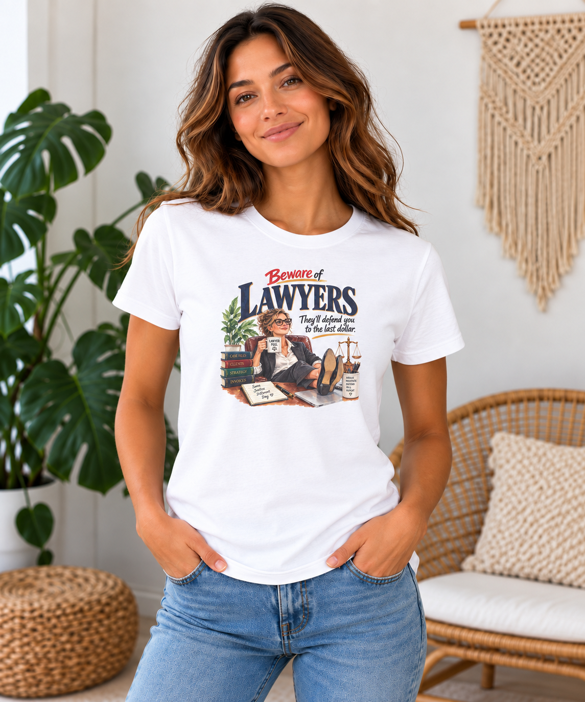 Beware of Lawyers – They’ll Defend You to the Last Dollar | Funny Lawyer T-Shirt