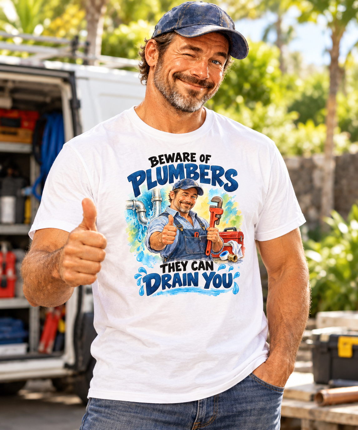 Beware of Plumbers – They Can Drain You | Funny Plumber T-Shirt